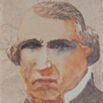 Watercolor portrait of Andrew Johnson