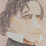 Watercolor portrait of Franklin Pierce