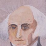 Watercolor portrait of George Washington