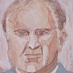 Watercolor portrait of Gerald Ford