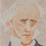Watercolor portrait of James Buchanan