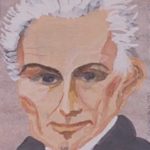 Watercolor portrait of James Monroe