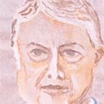 Watercolor portrait of Jimmy Carter