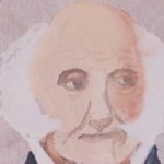 Watercolor portrait of Martin Van Buren