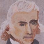 Watercolor portrait of Thomas Jefferson