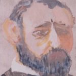 Watercolor portrait of Ulysses S. Grant