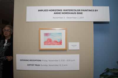 Show titles and first painting from watercolor art exhibit Implied Horizons