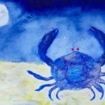 Watercolor of Cancer the crab symbol