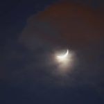 Photograph of crescent Moon