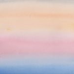 Watercolor painting of multicolored pastel sky