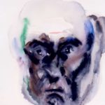 Watercolor portrait of Man's Head