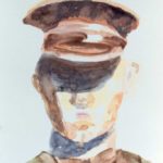 Watercolor portrait of Military Man
