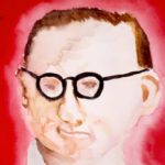 Watercolor portrait of Robert Dubreuilh (Jean-Paul Sartre) from The Mandarins
